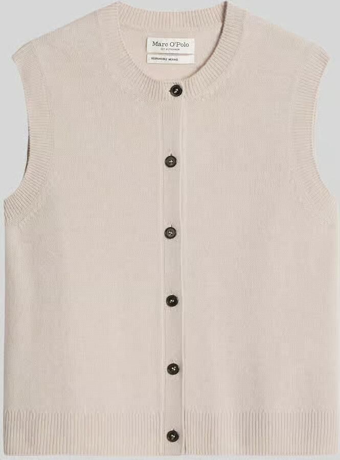 Marc O'Polo Regular fit mouwloos vest van zuivere scheerwol