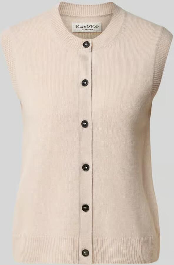 Marc O'Polo Regular fit mouwloos vest van zuivere scheerwol