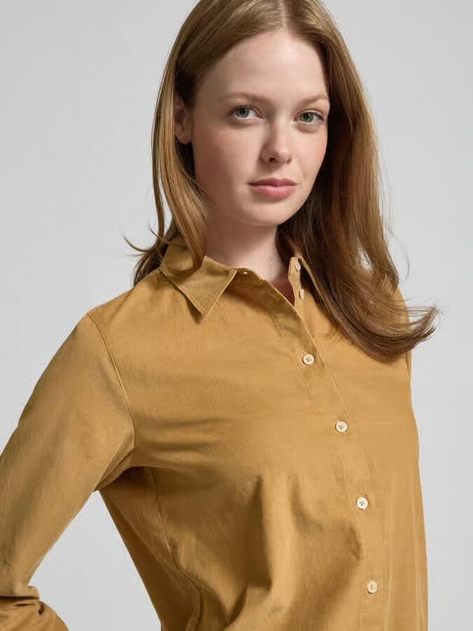 Marc O'Polo Regular fit overhemdblouse van een mix van katoen en lyocell - Foto 2