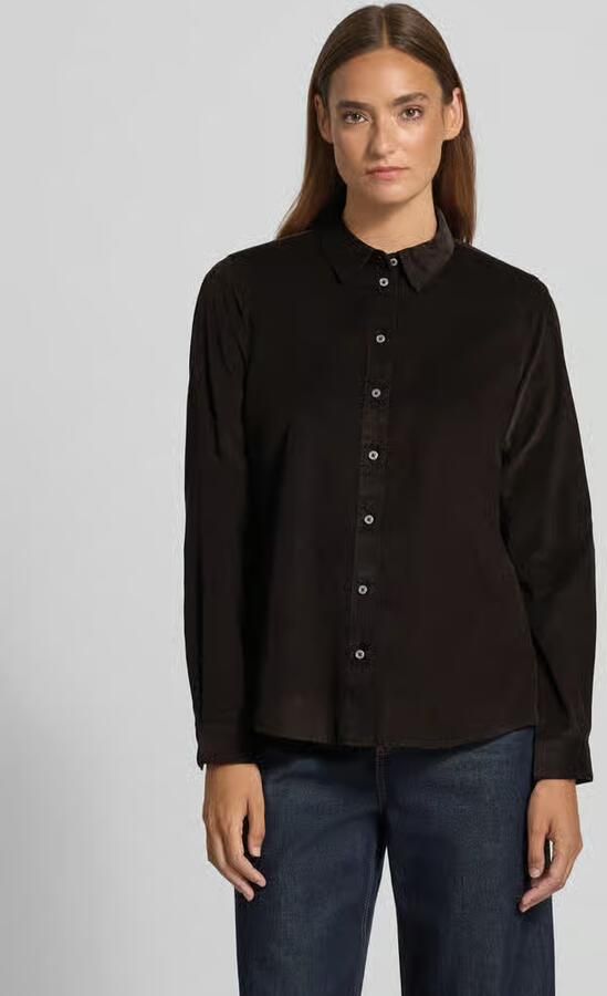 Marc O'Polo Regular fit overhemdblouse van een mix van katoen en lyocell - Foto 2