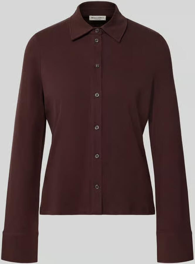 Marc O'Polo Regular fit overhemdblouse van katoenmix