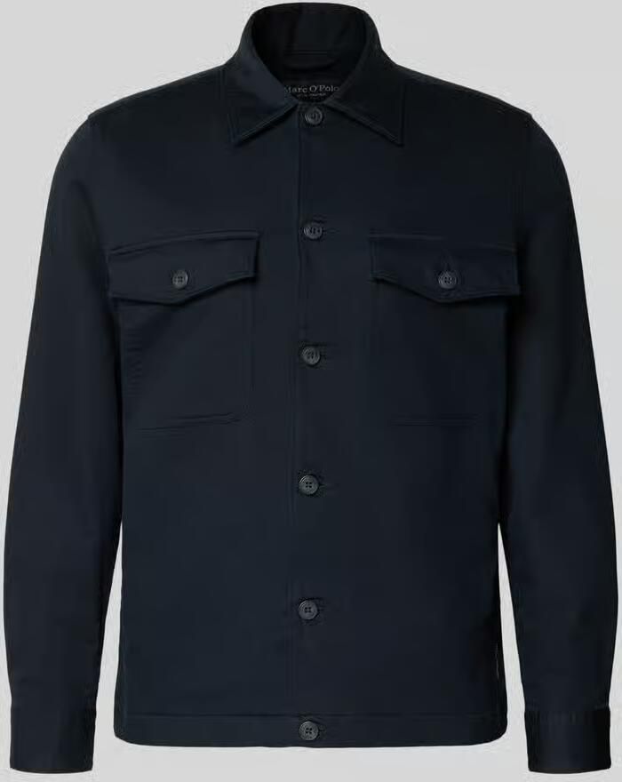 Marc O'Polo Regular fit overhemdjack van katoenmix