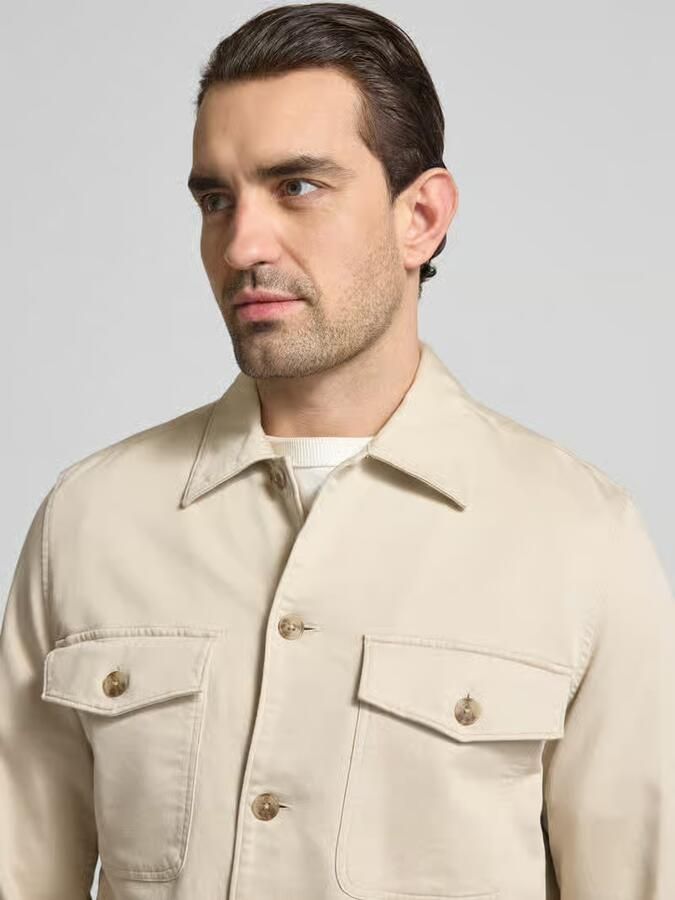 Marc O'Polo Regular fit overhemdjack van Katoenmix
