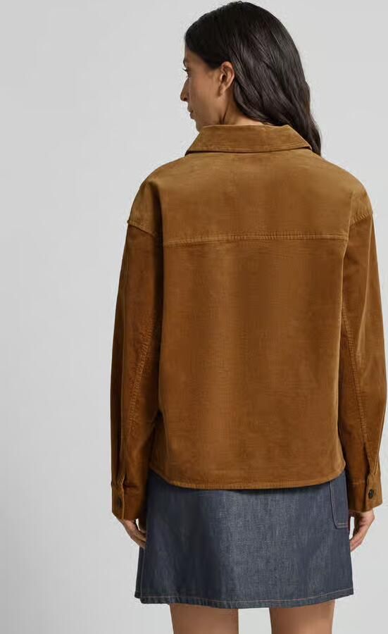 Marc O'Polo Regular fit overhemdjack van katoenmix