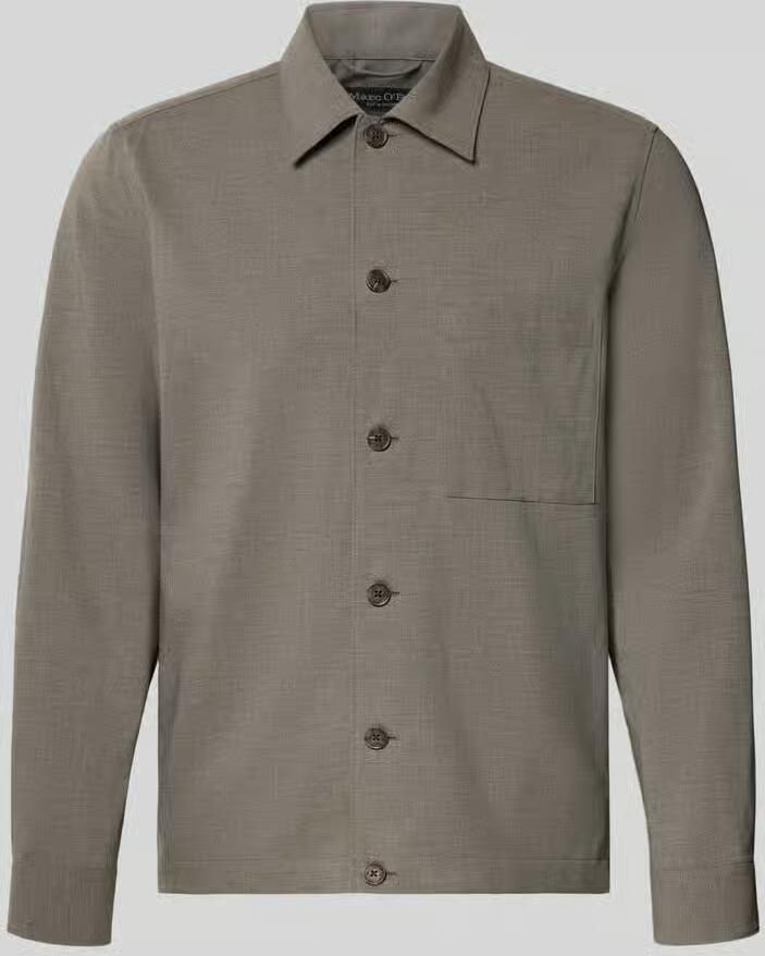 Marc O'Polo Regular fit overhemdjack van Mix van katoen en viscose Met viscose - Foto 2