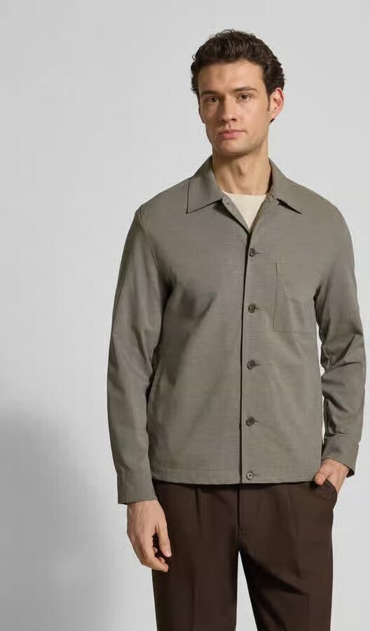 Marc O'Polo Regular fit overhemdjack van Mix van katoen en viscose Met viscose - Foto 4