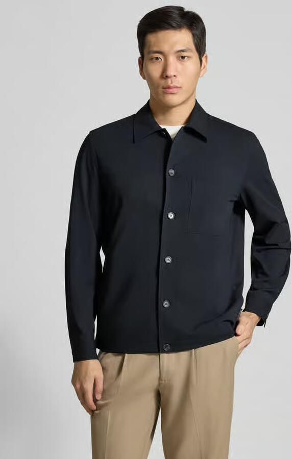 Marc O'Polo Regular fit overhemdjack van Mix van katoen en viscose Met viscose - Foto 4