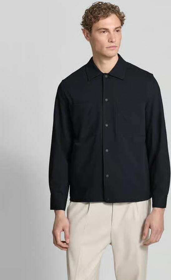 Marc O'Polo regular fit overshirt met katoen × DFB Travel collectie - Foto 3