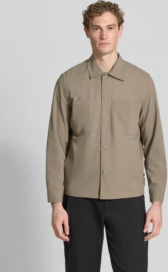 Marc O'Polo regular fit overshirt met katoen × DFB Travel collectie - Foto 2
