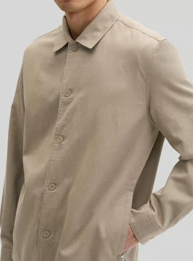 Marc O'Polo regular fit overshirt met zijwaartse steekzakken