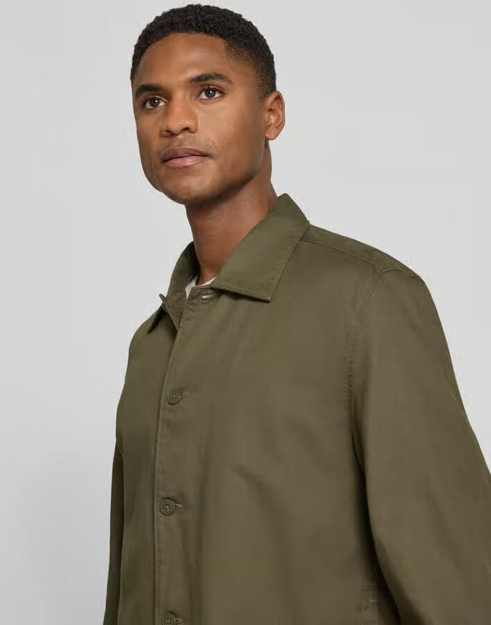Marc O'Polo regular fit overshirt van mix van lyocell en linnen en katoen
