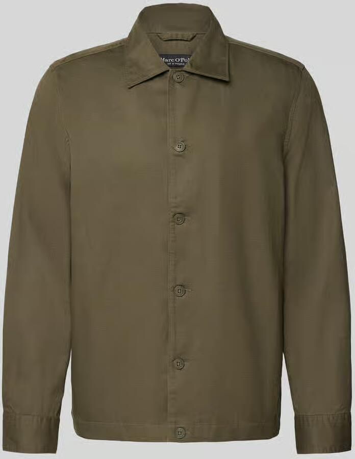 Marc O'Polo regular fit overshirt van mix van lyocell en linnen en katoen - Foto 2