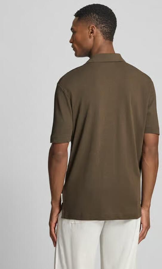 Marc O'Polo regular fit poloshirt van katoen-linnenmix - Foto 3