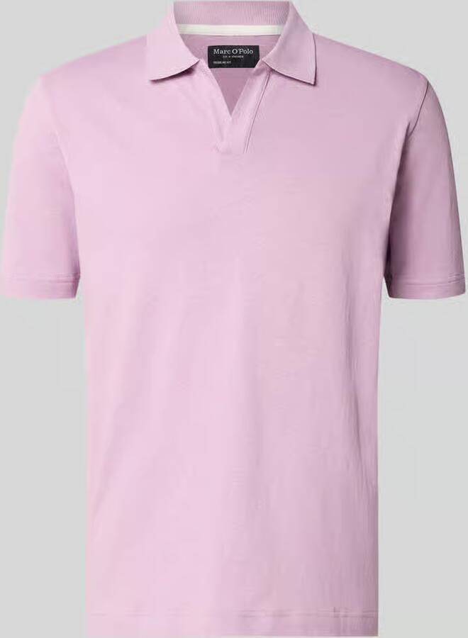 Marc O'Polo regular fit poloshirt van mix van katoen en linnen - Foto 2