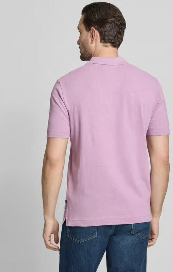 Marc O'Polo regular fit poloshirt van mix van katoen en linnen