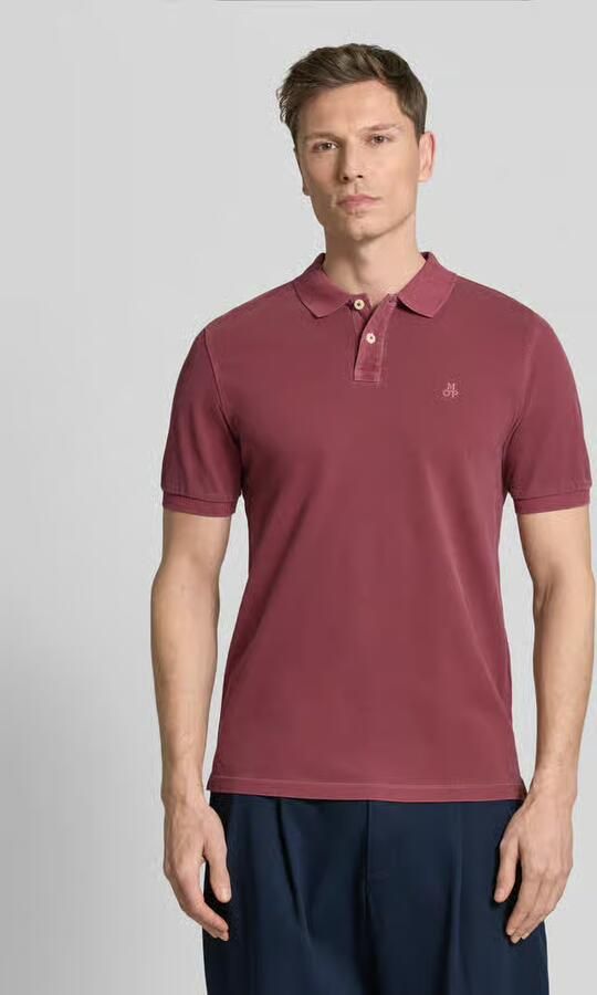 Marc O'Polo Shirt Korte Mouw Poloshirt Piqué Acai Rood - Foto 8