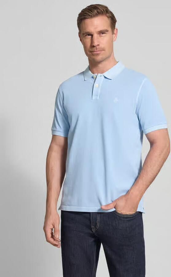 Marc O'Polo Shirt Korte Mouw Poloshirt Piqué Dusted Blauw - Foto 8