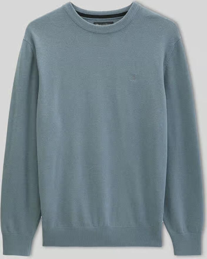 Marc O'Polo Regular fit pullover van katoenmix met scheerwol