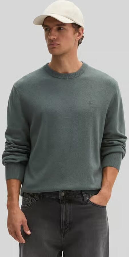 Marc O'Polo Regular fit pullover van katoenmix met scheerwol - Foto 2