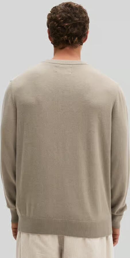 Marc O'Polo Regular fit pullover van katoenmix met scheerwol - Foto 2