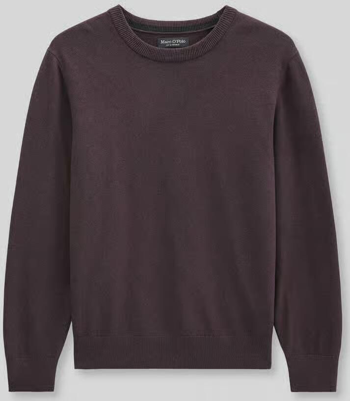 Marc O'Polo Regular fit pullover van katoenmix met scheerwol