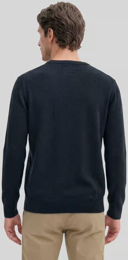 Marc O'Polo Regular fit pullover van katoenmix met scheerwol - Foto 2