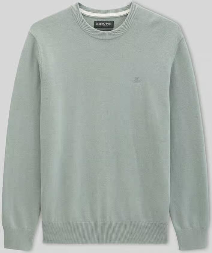 Marc O'Polo Regular fit pullover van katoenmix met scheerwol