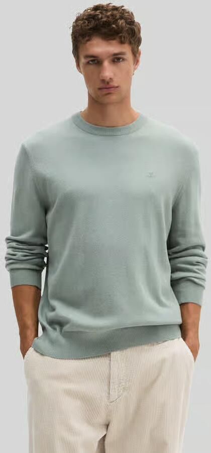 Marc O'Polo Regular fit pullover van katoenmix met scheerwol - Foto 3