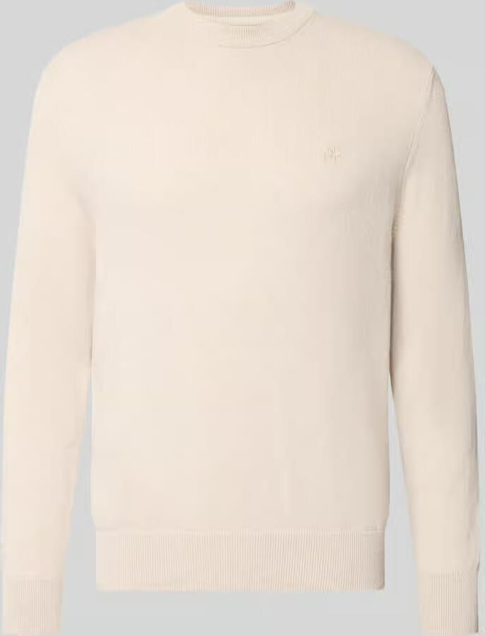 Marc O'Polo Regular fit pullover van katoenmix met scheerwol