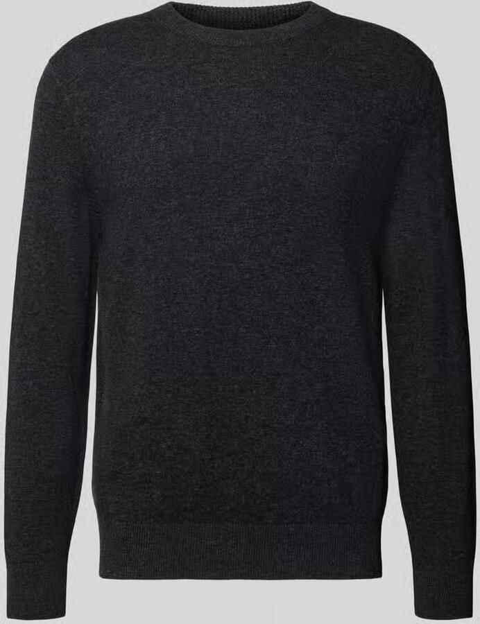Marc O'Polo Regular fit pullover van katoenmix met scheerwol