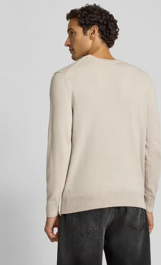Marc O'Polo Regular fit pullover van katoenmix met scheerwol - Foto 2