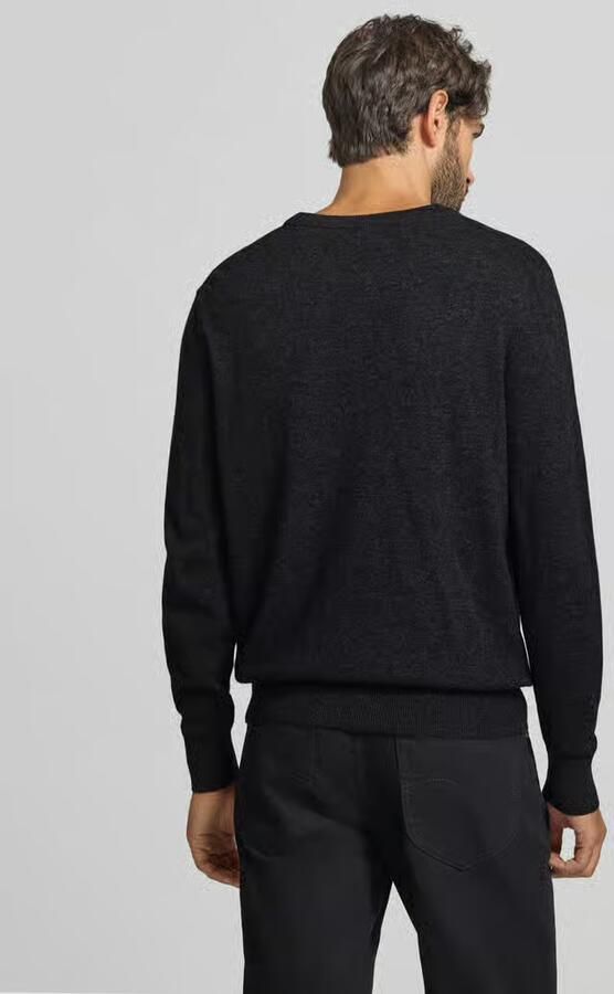 Marc O'Polo Regular fit pullover van katoenmix met scheerwol - Foto 2
