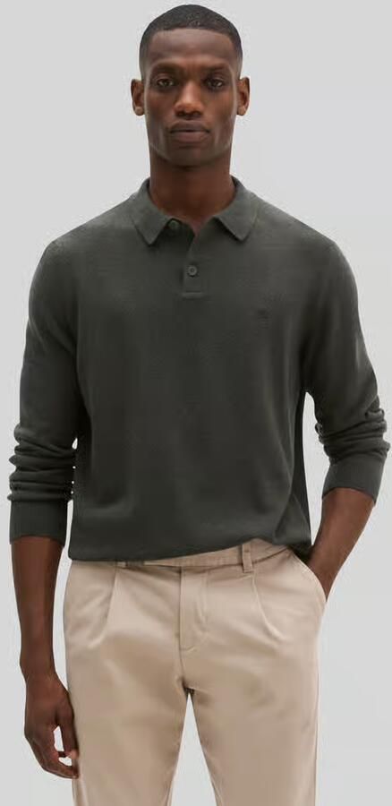 Marc O'Polo Regular fit pullover van mix van katoen en scheerwol - Foto 2