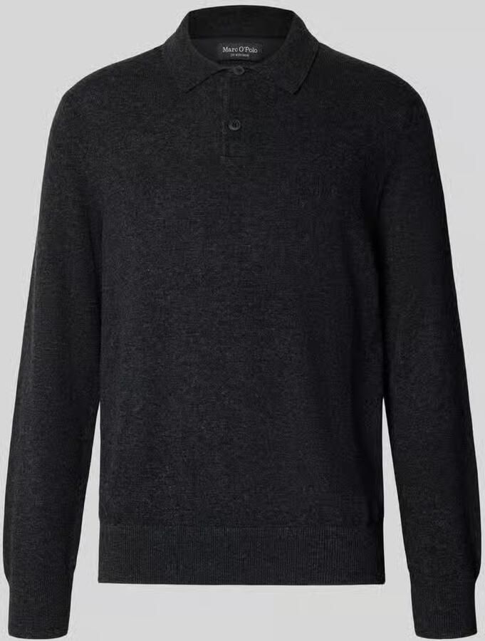 Marc O'Polo Regular fit pullover van mix van katoen en scheerwol