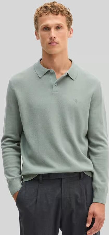 Marc O'Polo Regular fit pullover van mix van katoen en scheerwol - Foto 2