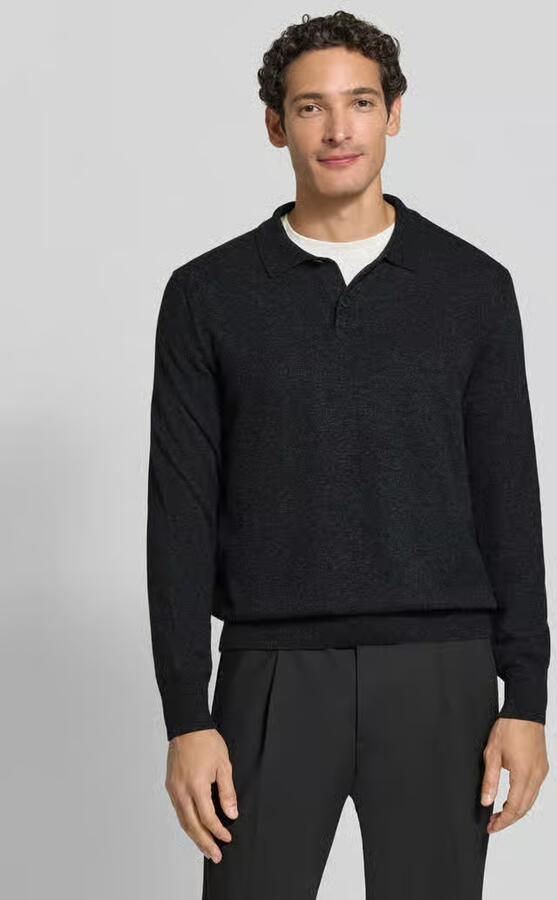 Marc O'Polo Regular fit pullover van mix van katoen en scheerwol - Foto 3