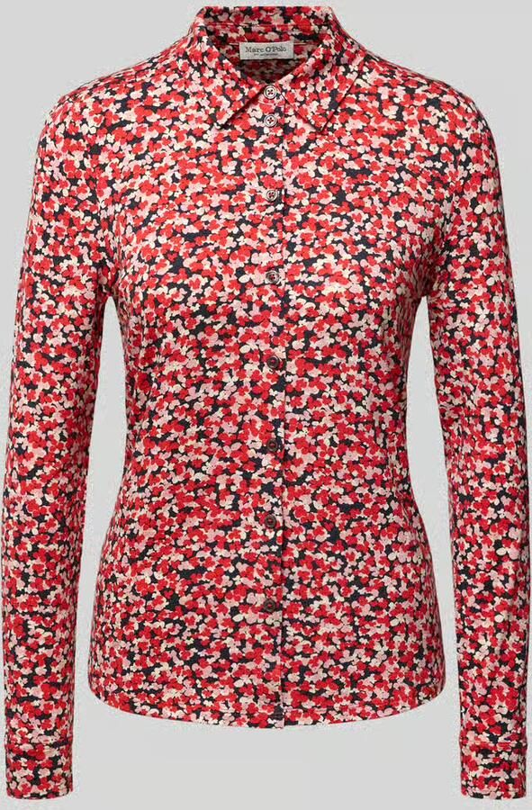 Marc O'Polo Regular fit shirt met lange mouwen van viscosemix