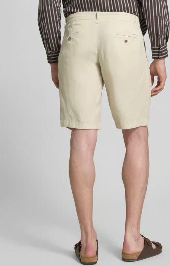 Marc O'Polo regular fit short van puur linnen model 'RESO JOGGER' - Foto 3
