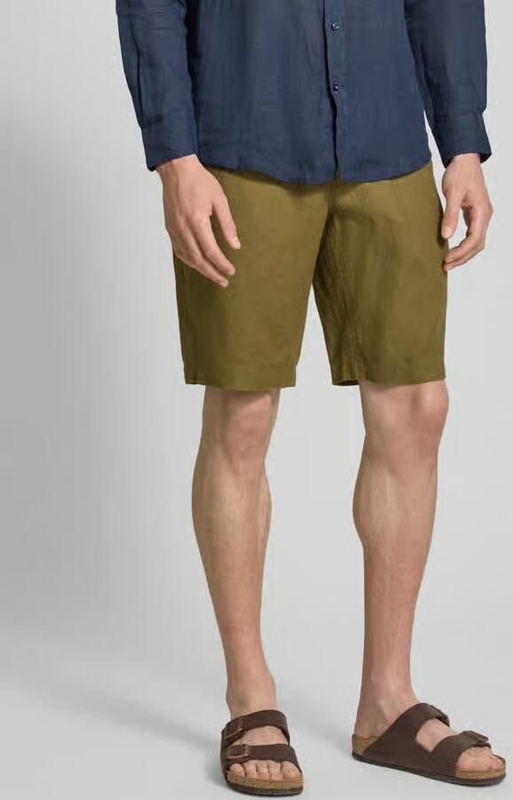 Marc O'Polo regular fit short van puur linnen model 'RESO JOGGER' - Foto 4