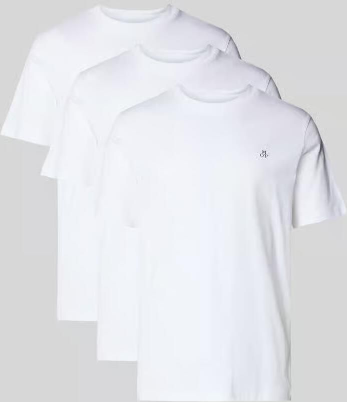 Marc O'Polo Regular fit T-shirt set van puur katoen in set van 3 - Foto 2