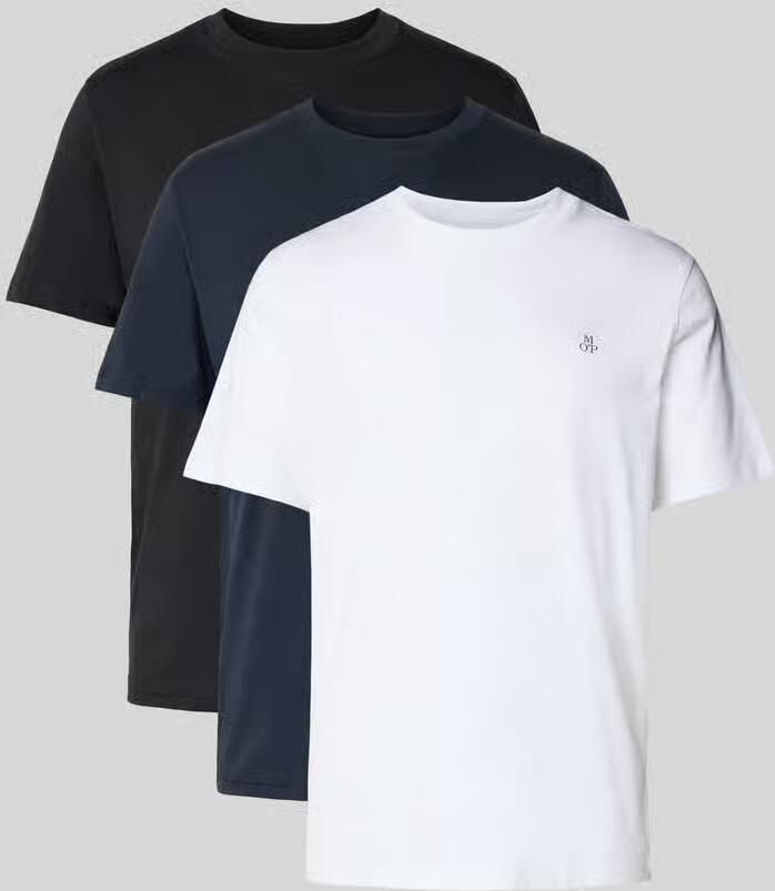 Marc O'Polo Regular fit T-shirt set van puur katoen in set van 3 - Foto 2