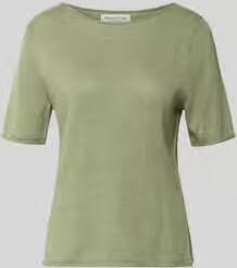 Marc O'Polo regular fit T-shirt van mix van katoen en linnen