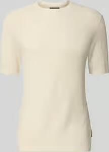 Marc O'Polo regular fit T-shirt van mix van katoen en linnen