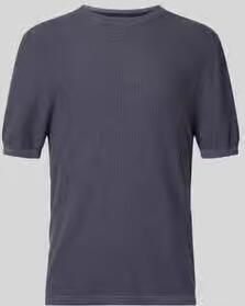 Marc O'Polo regular fit T-shirt van mix van katoen en linnen