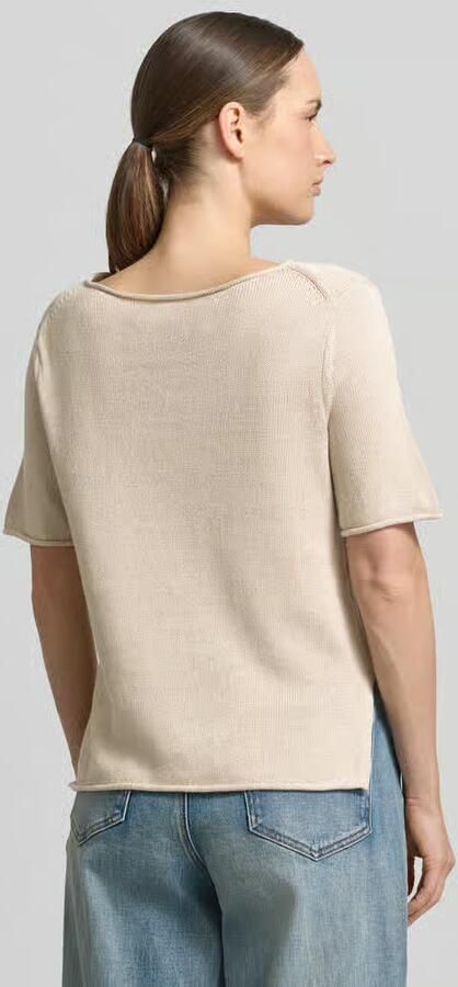 Marc O'Polo regular fit T-shirt van mix van katoen en linnen