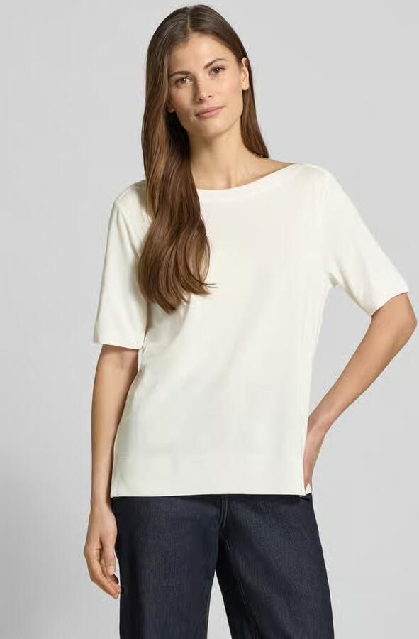 Marc O'Polo Regular fit T-shirt van mix van katoen en lyocell - Foto 3