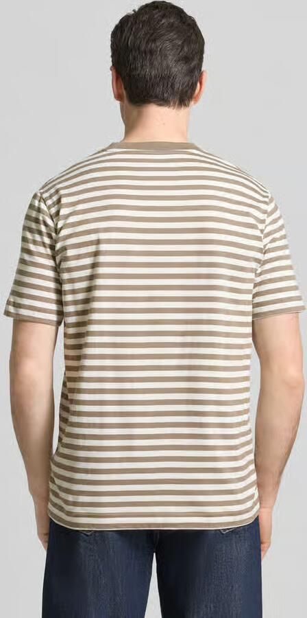 Marc O'Polo T-shirt Korte Mouw T-shirt Stripes Kaki - Foto 8
