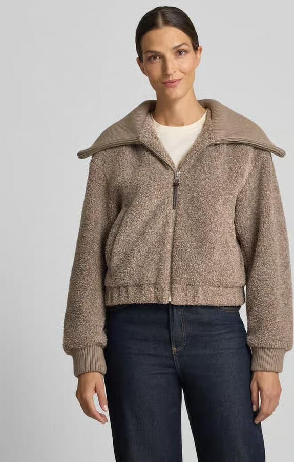 Marc O'Polo Regular fit teddyjack met gebreide kraag - Foto 3