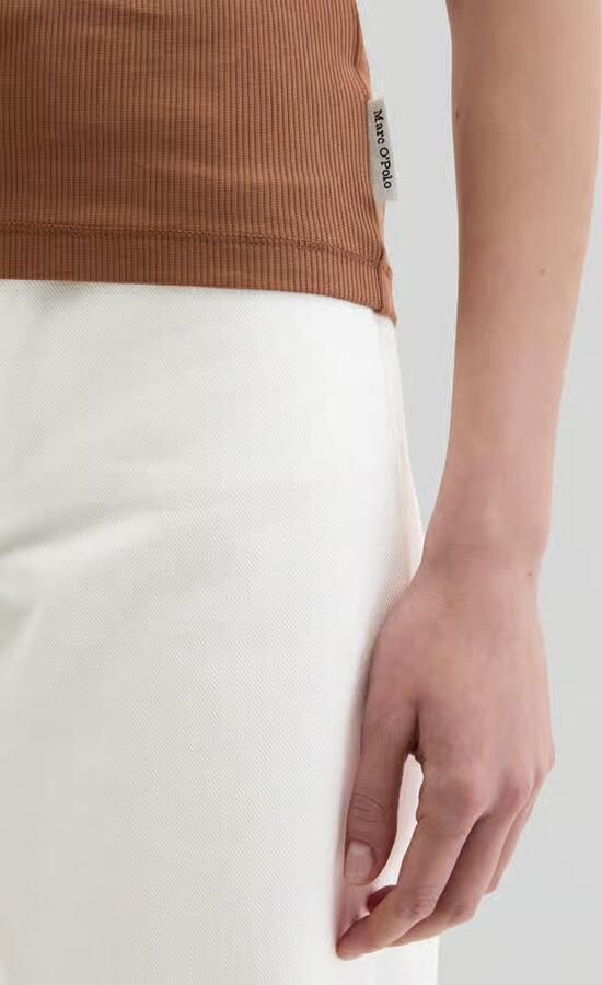 Marc O'Polo regular fit top van katoenmix