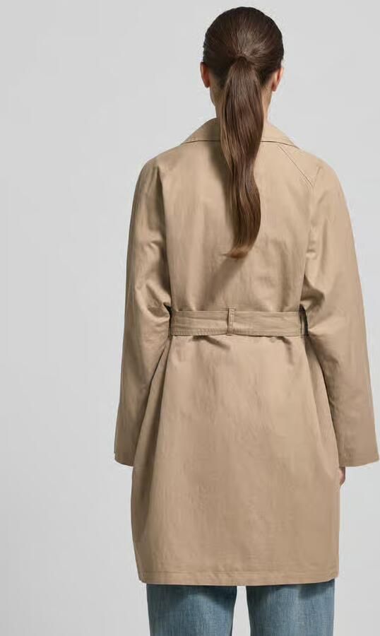 Marc O'Polo regular fit trenchcoat van katoenmix met linnen aandeel - Foto 3